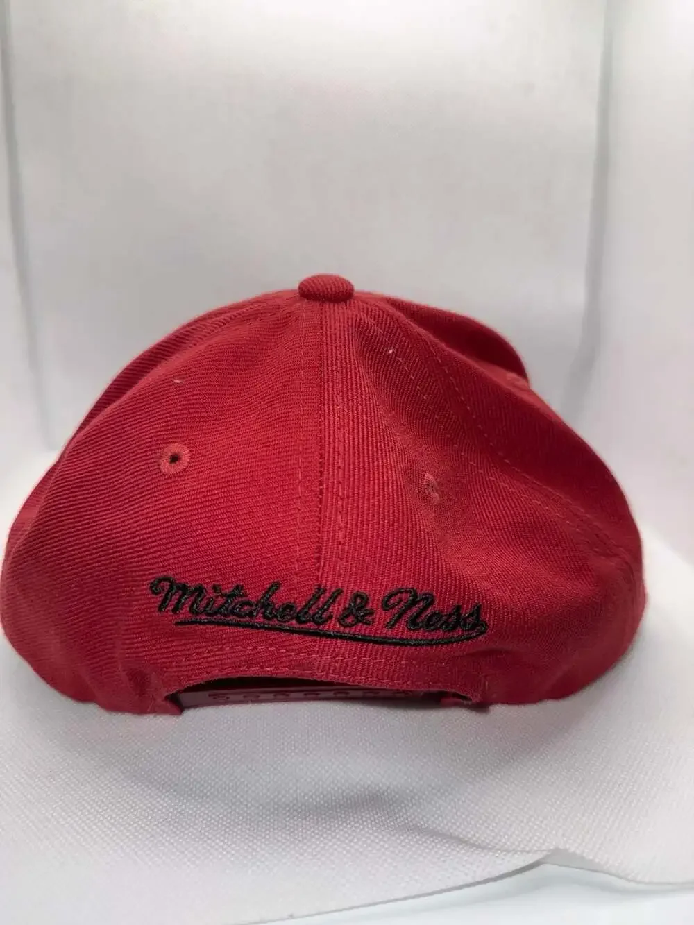 Mitchell & Ness Miami Heat Red Snapback Hat Green Underbrim Adjustable